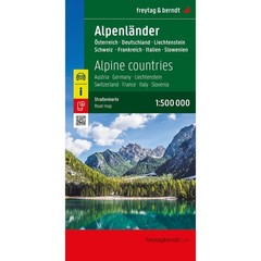 Alps (Austria, Germany, Switzerland, France etc) Road Map with index