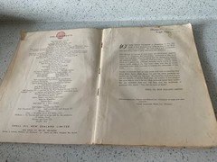 NEW ZEALAND ROAD MAP ATLAS SHELL OIL 1950s