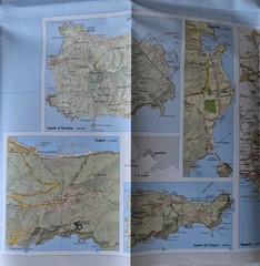 Naples Vintage Touring Club Italiano Folding Paper Map 1996 Street index 1:10000