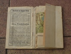 Antique Vintage German tourist map Berlin Silva
