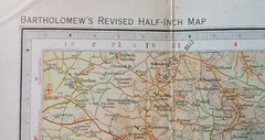 Vintage Bartholomew Half Inch Contoured Cloth Map Sheet 9 – SURREY