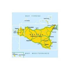 Italy TCI Sicilia (Sicily) regional road map 14 tourist info, place index 1:200K