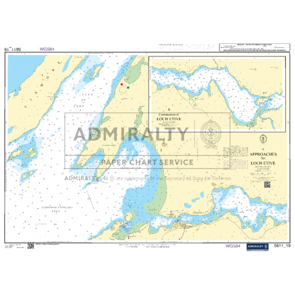 Admiralty Small Craft Chart 5611_19: Approaches to Loch Etive
