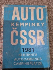 Rare Vintage Road Map Of Czechoslovakia 1981 With Campsites. Auto Kempinky CSSR