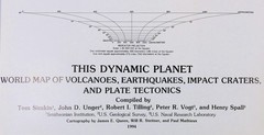 Dynamic Planet: World Map Of Volcanoes, Earthquakes.. 1994 U.S Geological Survey
