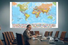 Map Of The World Giant Size 150 x 100cm Flags Wall Print Poster Travel