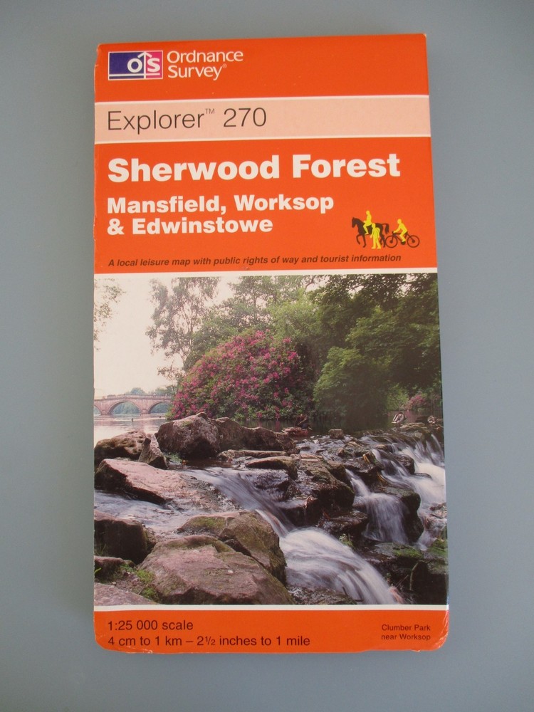 OL270 Sherwood Forest OS Explorer Map Ordnance Survey