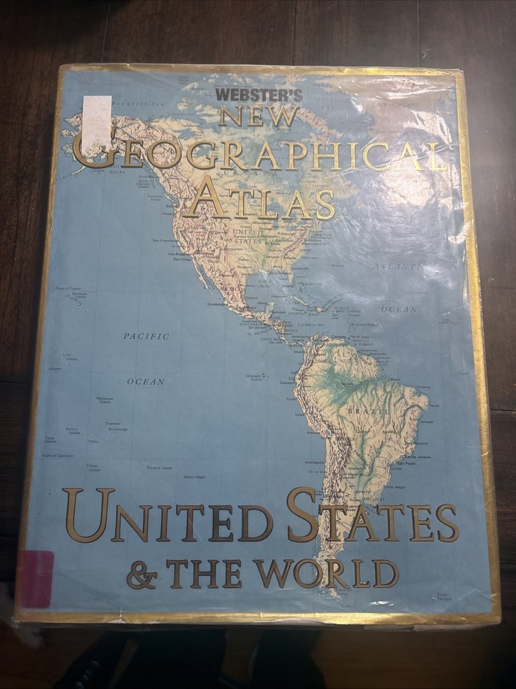 Rare Webster’s new geographical Atlas United States in the world 1990