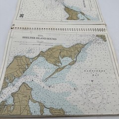 Waterway Guide Chart book New York Waters 1987 Spiral Bound Fold Out Maps Vntg