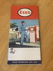 Esso The Caribbean With The Bahamas And Bermudan Map 1956