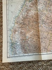 CANADA Vintage 1936 Wall Map NATIONAL GEOGRAPHIC Pre-WWII Original Color