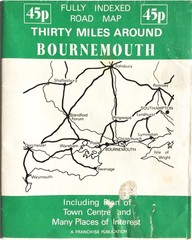 Vintage 1977 Bournmouth Map 78cm x 62cm Bright and Clear Looks Great