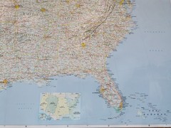 Giant USA Map Laminated MICHELIN 761 United States America Wall Decor 2007