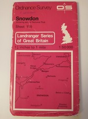 OS 1:50,000 Landranger Sheet 115 Snowdon, 1984