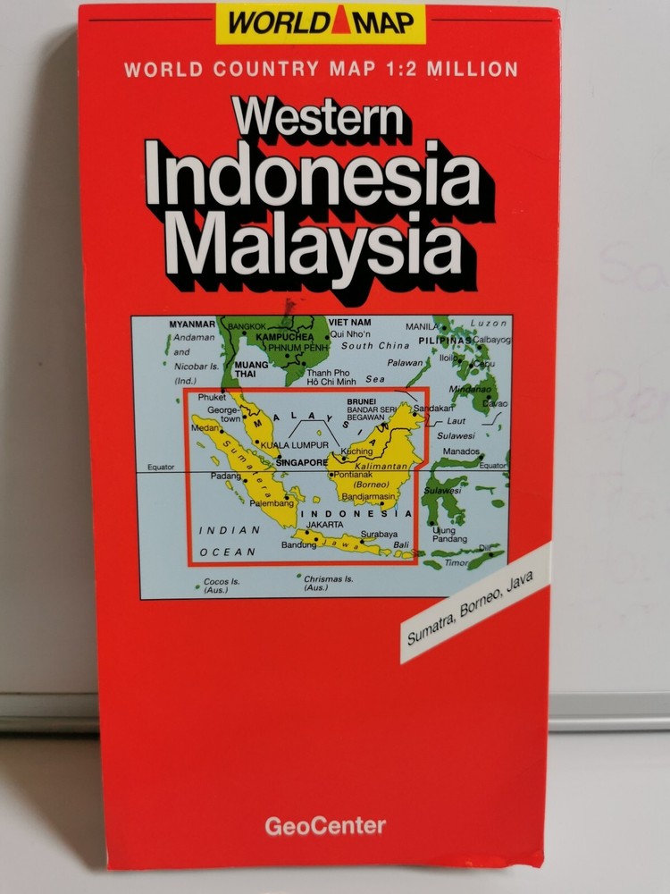 Western Indonesia and Malaysia GeoCenter World Map Very Good
