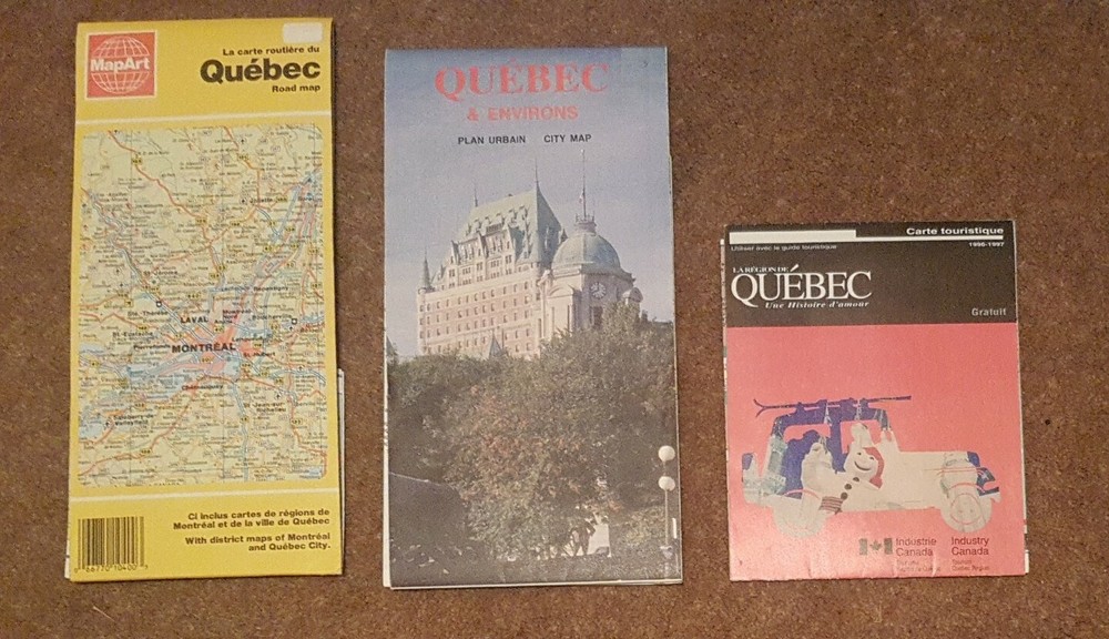 MapArt Quebec Road Map + 2 Free Maps