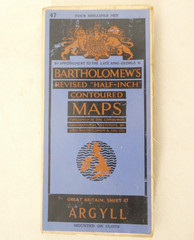 Bartholomew Revised Half Inch Sheet Map on Linen No.47 Argyll 1947
