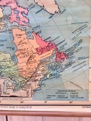 CANADA WALL MAP – Circa. 1933 – Very Good Condition