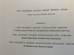 Vintage 1962 Reader’s Digest Great World Atlas 1st Edition Large Hardcover Book