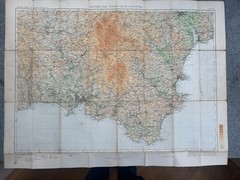 Ordnance Survey 1/2″ half inch map sheet 36 1926, South Devon – layers