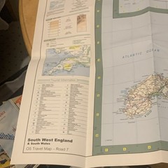 Ordnance Survey Travel Map Road 7 South West England & South Wales OS Route Plan