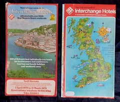 2 x Interchange Hotels/Best Western Hotels Map & Guide, UK. Vintage 1970’s