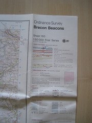 Ordnance survey map Landranger sheet 160 series Brecon Beacons scale 1:50 000