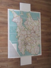 1940s GW Bacon Map Of England & Wales – 2 Maps & Routeguide Inside Slipcase
