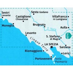 Italy Cinque Terre Kompass map 2450 hiking, walking, cycling + guide booklet