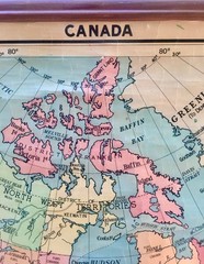 CANADA WALL MAP – Circa. 1933 – Very Good Condition