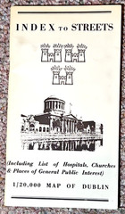 Streets of Dublin Ireland, Lists Places, Index, 1978 w/ Index Scale 1:20,000 Map