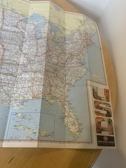 USA American Automobile Association Map 1964-65 Members Only AAA