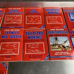 10x vintage old philips Local super County Red Book Map street map guides bundle