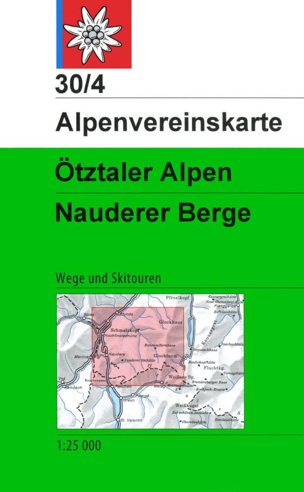 XXX Ötztalerr Alpen Nauderer Berge walk+ski (Map) Alpenvereinskarte (UK IMPORT)