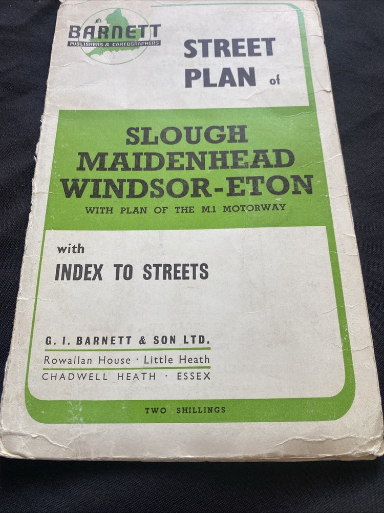 Barnett’s Street Plan with Index 1970’s – Slough Maidenhead Windsor Eton (1301)