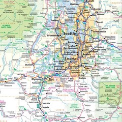 Rand McNally Easy to Read: Washington State Map