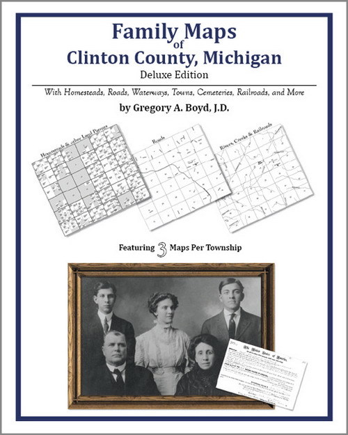 Family Maps Clinton County Michigan Genealogy MI Plat