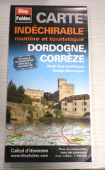 Dordogne, Correze Regional Map 229 by Blay-Foldex 1:180,000 Scale