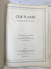 Vintage Hammond’s Atlas OUR PLANET THE BLUE BOOK OF MAPS Color Maps & Info