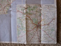 Michelin Map España (Spain) & Portugal, Sheet 990, Vintage 1971; 47 1/2″ x 39″