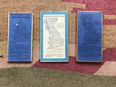 3 Vintage Bartholomew’s Maps: Exmoor, Cumberland, N. Shropshire