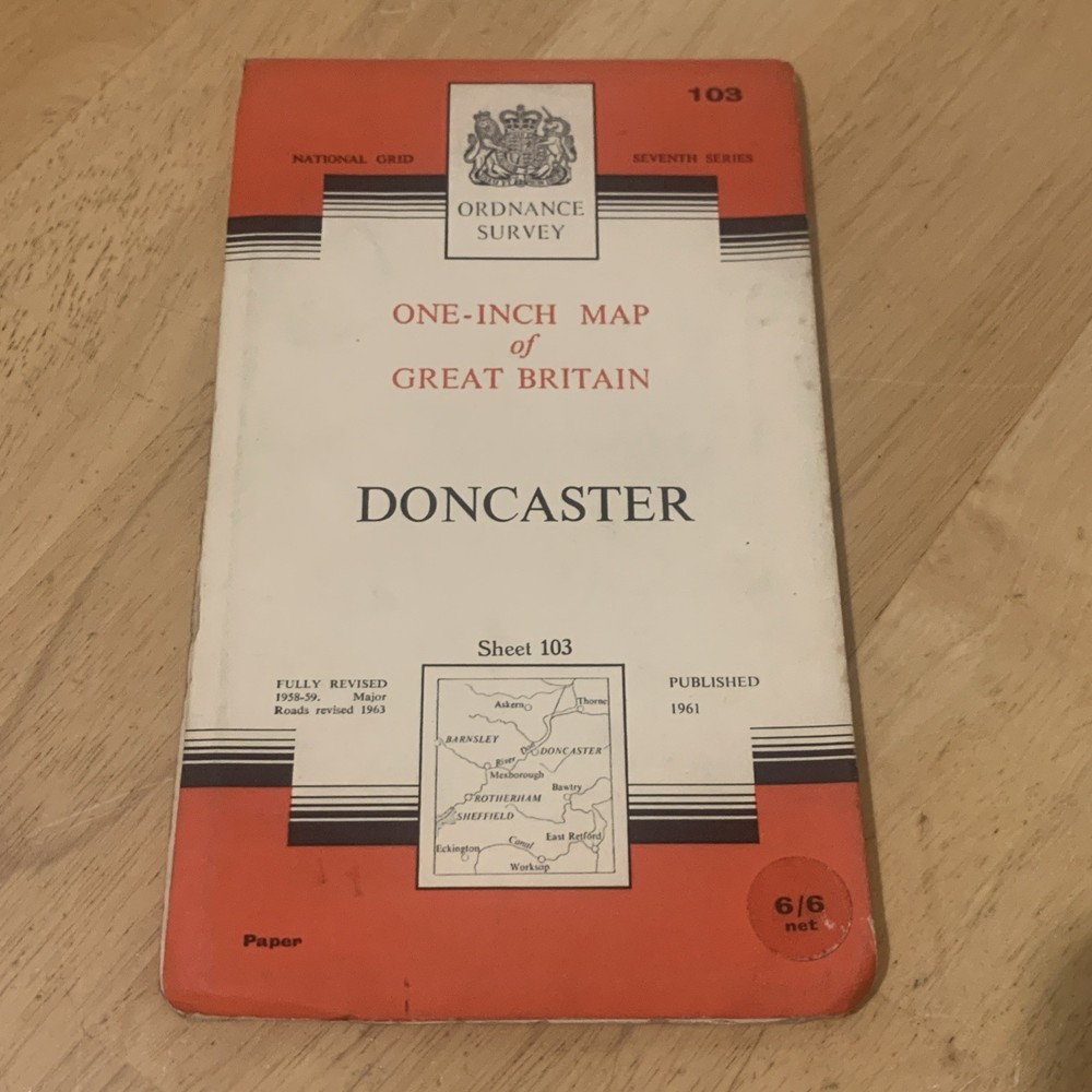 Ordnance Survey One Inch Map Sheet 103 Doncaster 1961