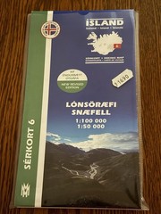 Iceland Hiking Map Sérkort 06 | Lónsöræfi & Snæfell Map 2009