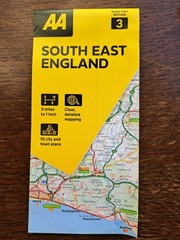 AA South East England Road Map 3 miles to 1 inch map 3