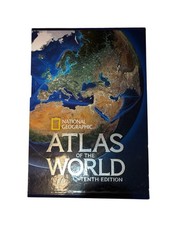 National Geographic Atlas of the World Tenth 10th Edition Hardcover 2015 Map
