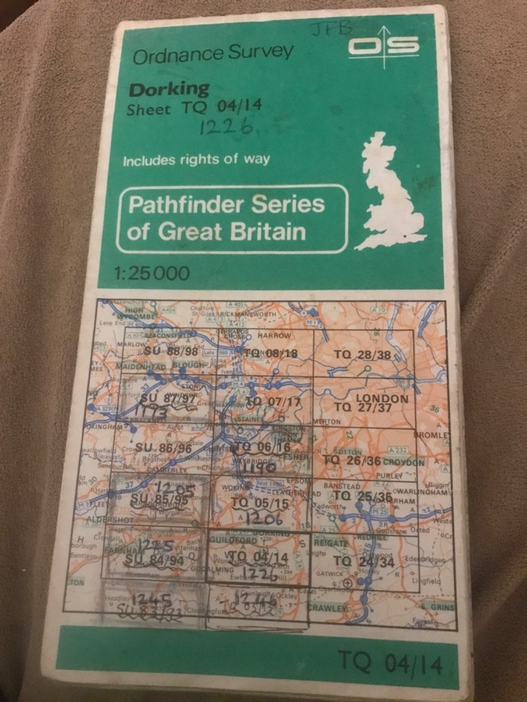 DORKING Pathfinder 1226 Ordnance Survey Map