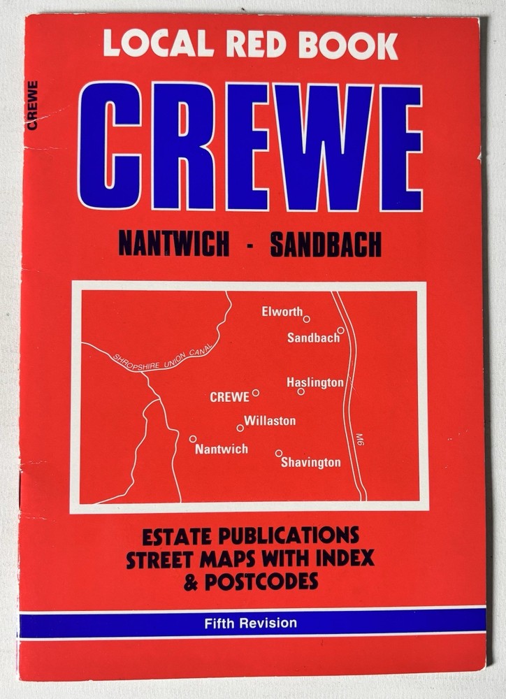 Crewe, Nantwich & Sandbach – Estate Publications Local Red Book Street Map