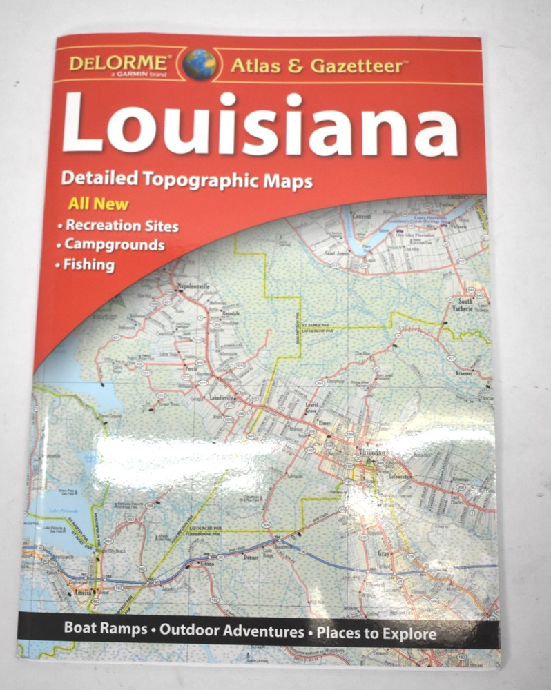 DeLorme Atlas & Gazeteer Detailed Topographic Maps Booklet Louisiana 11″ x 15.5″
