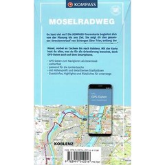 Germany Mosel Cycle Route Metz – Koblenz Kompass cycle tour map 7007