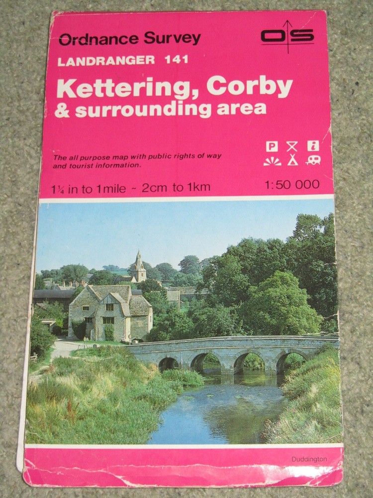 Ordnance Survey Landranger 1:50,000 sheet 141 Kettering & Corby – 1987
